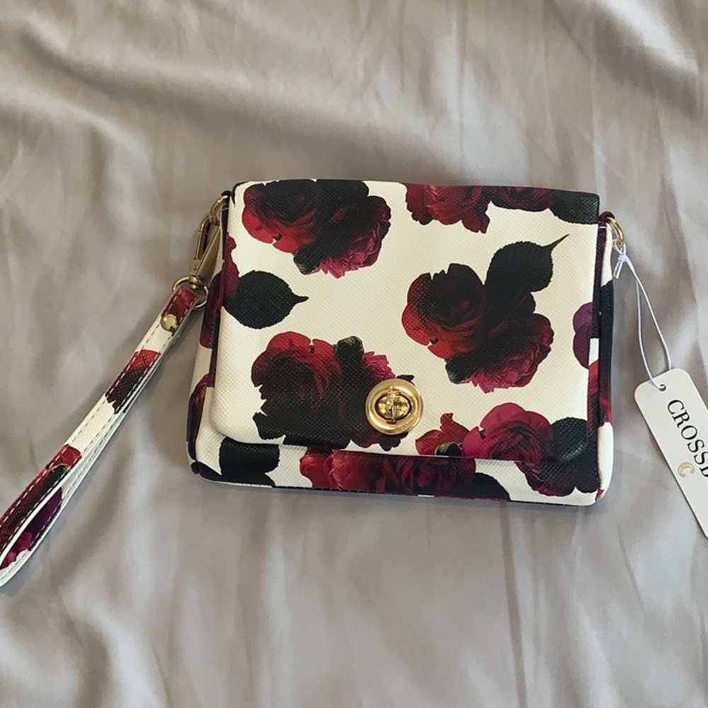 charming charlie’s crossbody rose bag